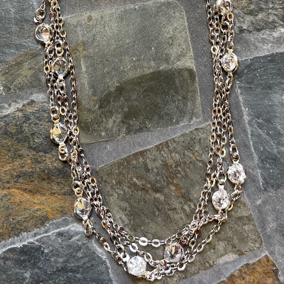 Sterling Silver CZ 48”L Necklace - Picture 9 of 12